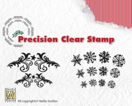 precision clearstamp Flowerswirls - Snowflakes