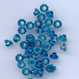 Eyelet Flower 6mm - blauw