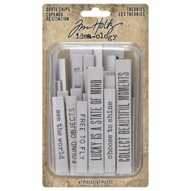 Idea-ology Tim Holtz Theories Quote Chips (TH94045)