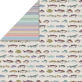 FabScraps - Fish - 12 x 12 Double Sided Paper