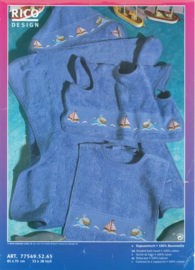 Borduurpakket Babycape met walvis/boot