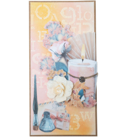 Studio Light Vellum - JMA-WYS-VES01 - Vellum Sheets - Letter, newspaper & dried flowers Write Your Story nr.01
