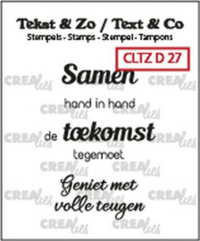 Crealies Clearstamp Tekst & Zo 3x Samen (NL) CLTZD27 3x 30mm