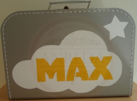 30 cm zilver Koffertje ~ Max