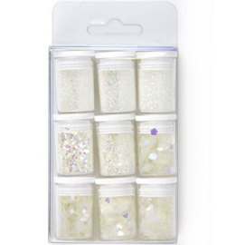 Glitter Set - White, assorted