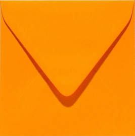 Papicolor Envelop vierk. 14cm oranje 105gr-CV 6 st 303911 - 140x140 mm