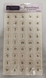 Creative Imaginations Poemstones Puzzle Piece Alphabet Letters Epoxy Stickers