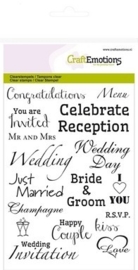 CraftEmotions clearstamps A6 - tekst EN Wedding