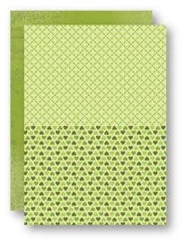 Nellie`s Choice - NEVA026 -  Doublesided background sheets A4 - green hearts