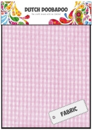 Dutch Doobadoo - Fabric Art - Textile Pink Check