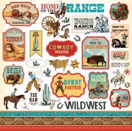 Carta Bella Cowboy Country 12x12 Inch Element Sticker (CBCC77014)