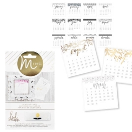 Minc calendar cards x12 (370218)