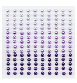 Nellie`s Choice - APS406 - Adhesive half pearls 3 tinten paars