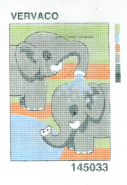 Borduurpakket olifanten voor kinderen Vervaco 145033