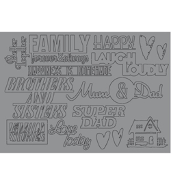 Pronty - Raffzz - Grey Chipboard Family Stories