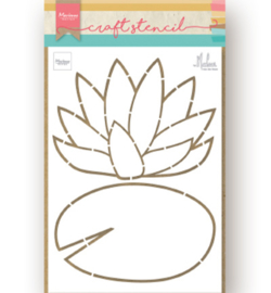 Marianne D PS8072 - Craft Stencil - Waterlily by Marleen