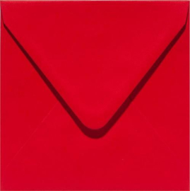 Papicolor Envelop vierk. 14cm rood 105gr-CV 6 st 303918 - 140x140 mm