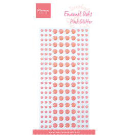 Marianne Design - PL4531 - Enamel dots pink glitter