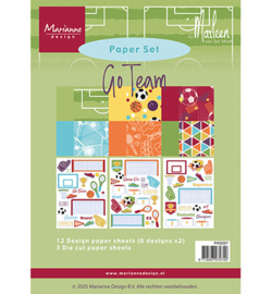 Marianne Design - Papier - PK9207 - Go team by Marleen
