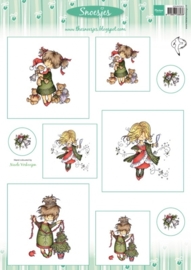 Card Topper Snoesjes - Merry Christmas - 3DHM0063