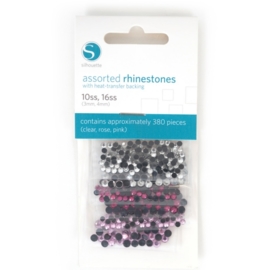 Assorted Rhinestones - Clear, Rose, Pink
