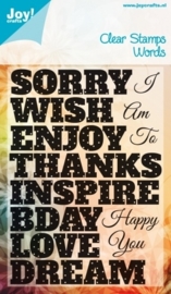 Clear stamps - tekst ENG I am sorry
