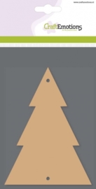 MDF basisvormen kerstboom (3 st) 13,5cm x 10cm x 3mm