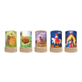 5 Lichtkaarten Holidays van Wolfeetje