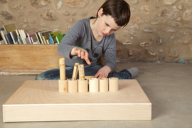 6 houten bakjes met deksel Naturel, Grapat