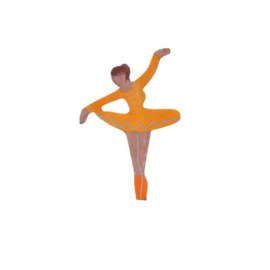 Grimm's Ballerina Oranje steker