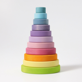 Grimm's Grote houten stapeltoren rond pastel 21 cm