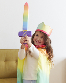 Speelzijde zwaard regenboog, Sarah's silks