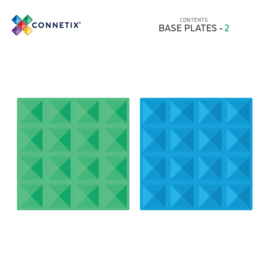 Connetix Basisplaten Blauw/Groen 2 stuks