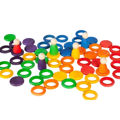 Nins, ringen en muntjes Regenboog, Grapat