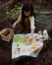 Mini geïllustreerde-speelzijde Forest/Herfst Fairy, Sarah's Silks