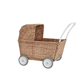 Rotan Kinderwagen Naturel, Olliella