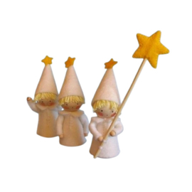 Drie lichtdragertjes, atelier Pippilotta