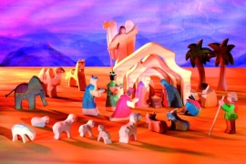 Kerststal 4-delig Mini, Ostheimer