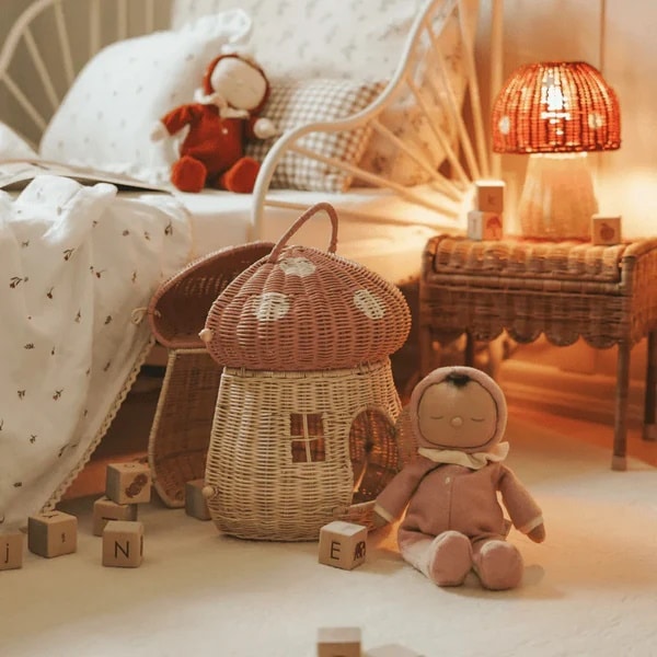OlliElla Paddenstoel Toadstool lamp Rood