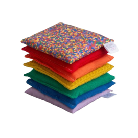 Sensorische pittenzakjes 7 stuks - Regenboog Confetti