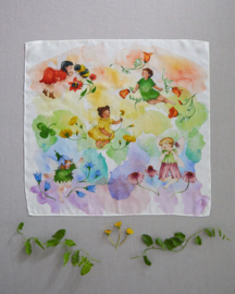 Mini geïllustreerde-speelzijde Flower/Summer Fairy, Sarah's Silks