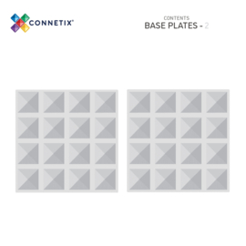 Connetix Basisplaten Clear 2 stuks