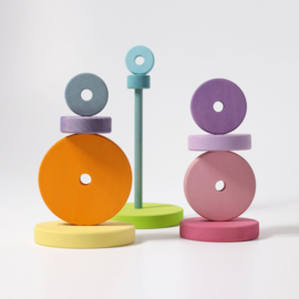 Grimm's Grote houten stapeltoren rond pastel 21 cm