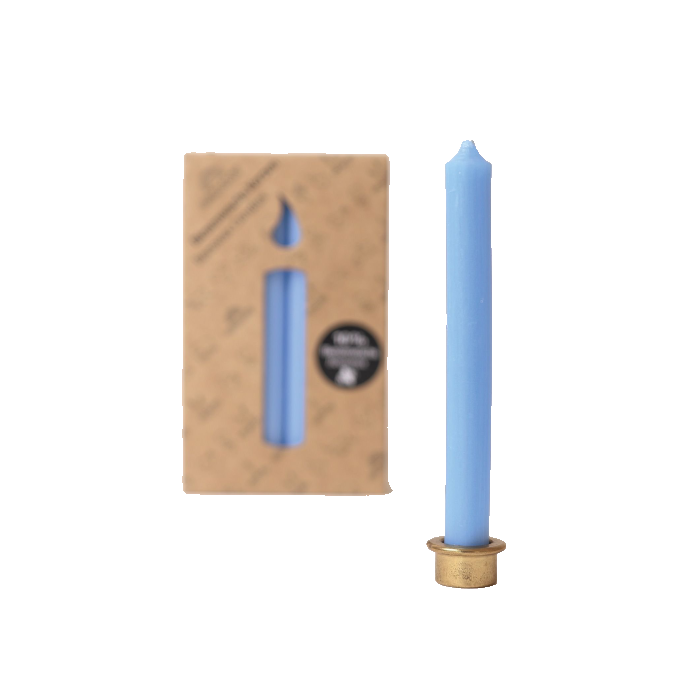 Grimm's Bijenwaskaars (10%) Blauw 12 stuks in doosje