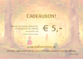 KindVoorHout Cadeaubon