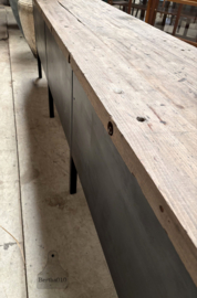Ladekast uit oud Frans atelier uniek kookeiland dressoir 148028