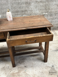 Authentiek lang schoolbureau 3 laden ideale hoogte 147932 verkocht