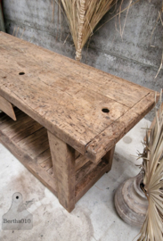 Antieke eiken werkbank 147368 lengte 150 cm verkocht
