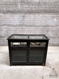 Antieke Houten Vitrine Glazen Toonbank uit de Jaren 1920 147