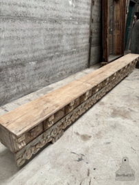 Oosterse XXL zware houten houtsnijwerk dressoir 147827 370 cm